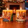 Christmas Relief Cylindrical Candle Mold Aromatherapy Candle Silicone Mold Diy Plaster Ornament Crystal Glue Handicraft