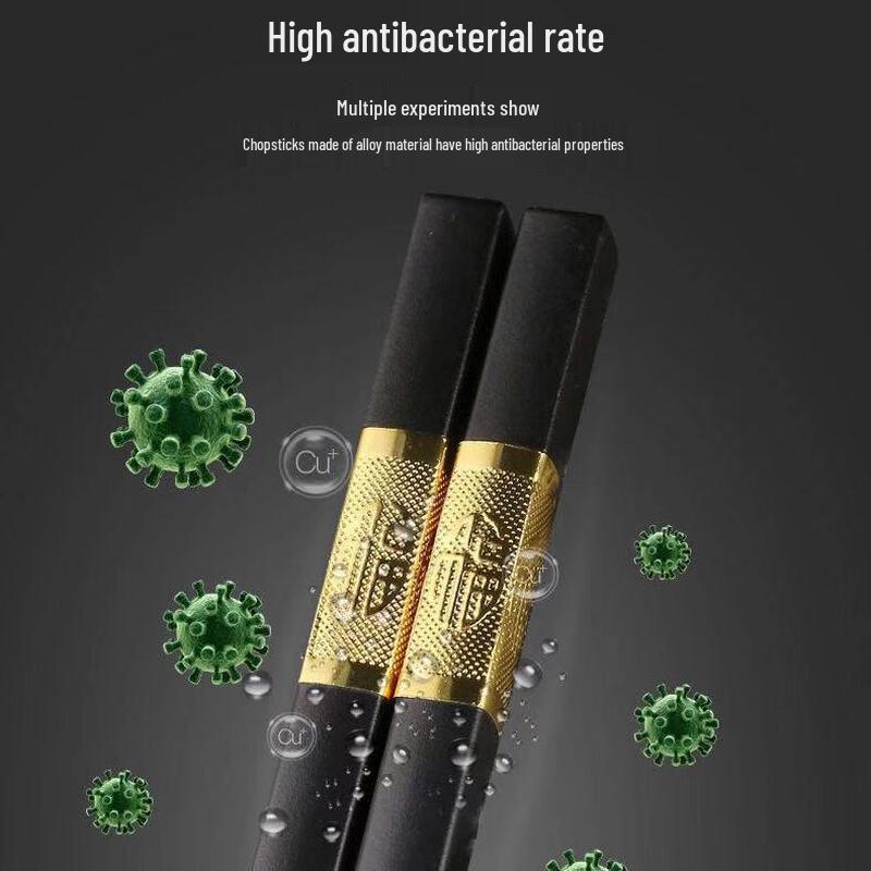 Miao Yue Alloy Chopsticks (High-Temperature Resistant, Non-Slip)