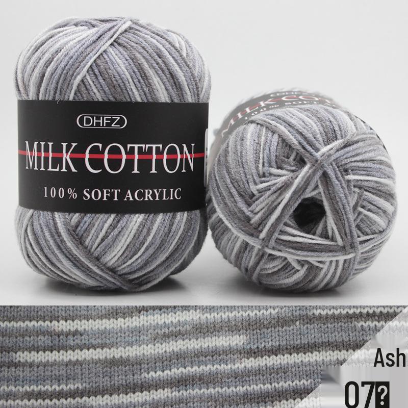 

Кольорова градієнтна молочна бавовняна пряжа для ручного в язання для дитини та ляльки (3-х поверховий)