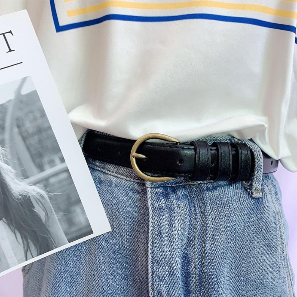 Retro Style Fashion Waistband PU Leather Belt New Women Belt  for Girl Dress