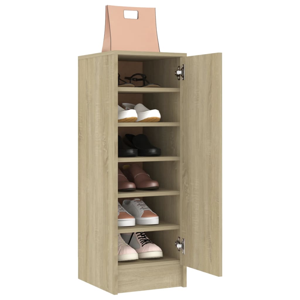 Schuhschrank Mit Tür Im Eingangsbereich, 6-stöckiger Stauschrank, Eckschrank Im Wohnzimmer, 31,5 X 35 X 92 Cm