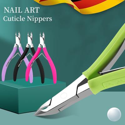 Siliconen Handvat Roestvrij Staal Nagelriemschaartje Scherpe Nagelknipper Dode Huid Verwijderaar Nagelriemtangetjes Gereedschap