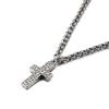 Korean Style Stainless Steel Cross Necklace & Men's Titanium Steel Bracelet Set