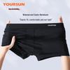 Yiershuang Men's Cotton Boxer Briefs 4-Pack