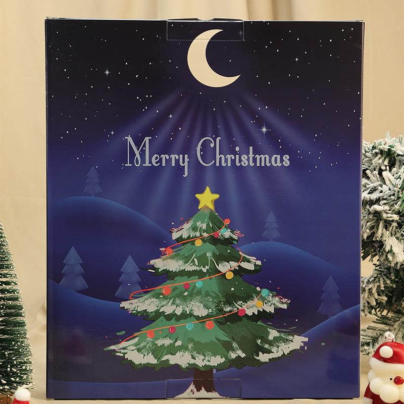 

Рождественский адвент-бокс для наполнения 24 дня Наполняемый многоразовый детский рождественский календарь обратного отсчета Подарочная коробка для конфет, игрушек, украшений A3