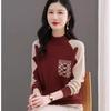 Multicolor Sweater Women's Half Turtleneck Pullover Thickened Knitted Sweater Inner Top Loose Autumn and Winter Knitwear