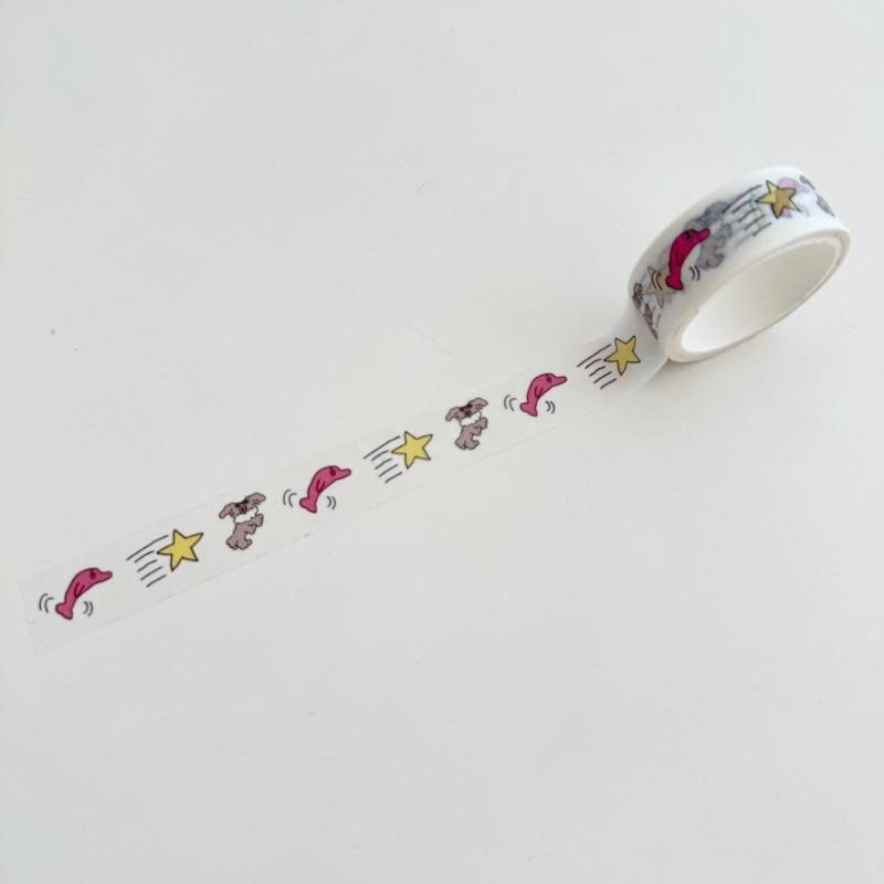 Ins Derselbe Hund Delfin Süßes Mädchen Herz und Papierband Handkonto Fotoalbum Tagebuch DIY