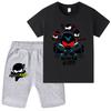 WA1170 Kids Girls Boys NINJA KIDZ Anime Print Short Sleeves Top Pants Sets