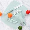 3PCS Hree Piece Kitchen Multi-functional Melon And Fruit Knife Ceramic Fruit Knife Set T Peeler Vegetable Cutting Board
