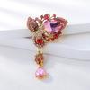 European & American Crystal Teardrop Brooch Zircon Pin Accessory