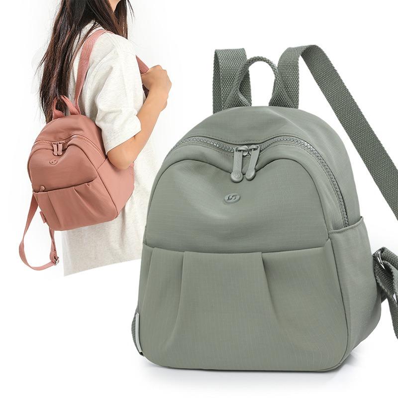 Backpack women's spring and summer new lightweight canvas nylon backpack high value fashion commuter bag