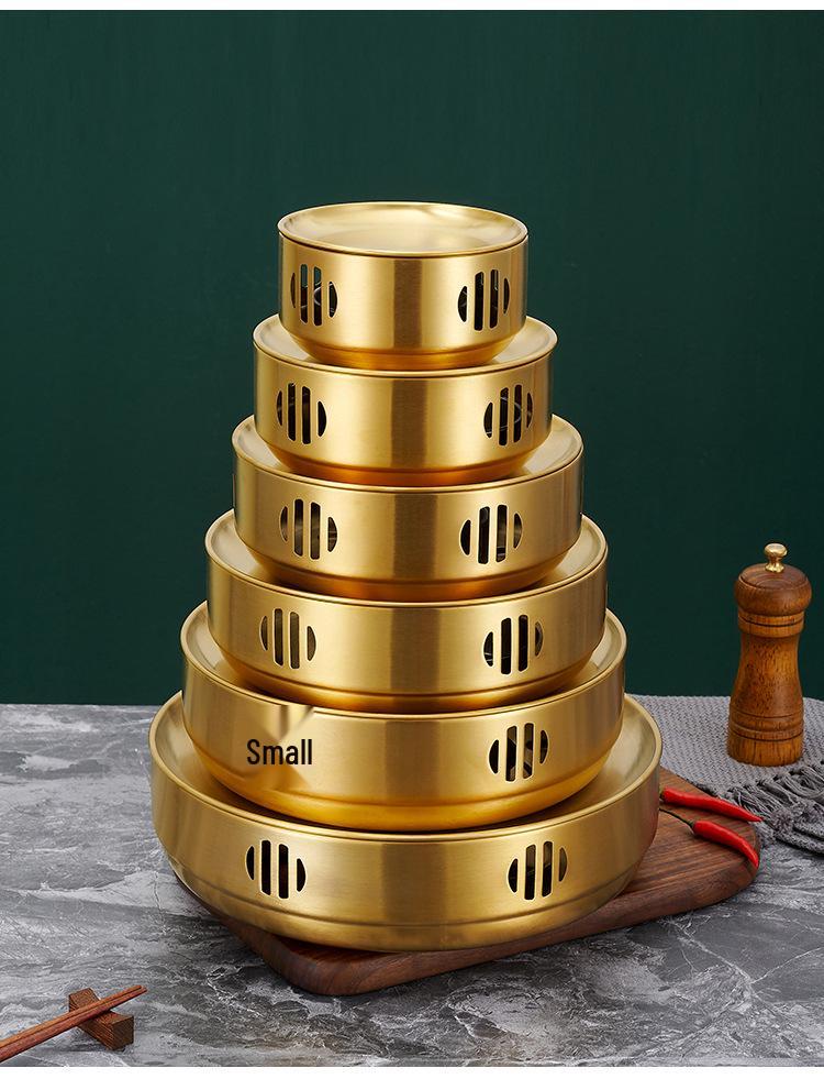 Korean-Style Stainless Steel Round BBQ Warming Stove for Restaurants
