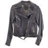 Sisii Leather Double Riders Jacket Brown Women Used