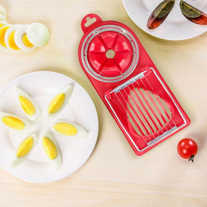 Creative Multifunction Cut Boiled Egg Cutter 2 In 1 Tomato Mold Slicer Stainless Steel Home Kitchen Tools