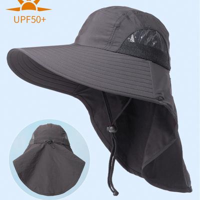 Chapeaux Pare-Soleil pour Femmes Chapeau de Pêche à Large Bord Homme Sports de Plein Air Travail Randonnée Escalade Protection Solaire Imperméable Pliable Chapeau de Soleil