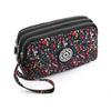 Waschbare Denim Damen Mehrfachfach-Clutch: Münz-, Make-up- und Handyaufbewahrung.