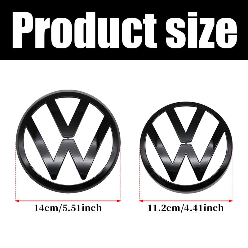 2pcs ABS Car Front Grill Emblem Rear Trunk Badge Logo for Volkswagen VW Passat 2019-2024 Scirocco Premium Pro Plus Extra Quality RL1BD2