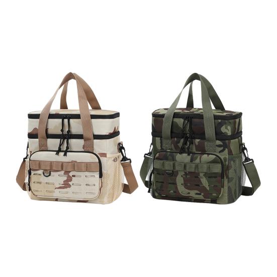 Isolatietas Dik Oxford Doek Waterdicht Slijtvast Lunchkoeltas Grote Capaciteit Dubbellaags Indeling Lunchtas