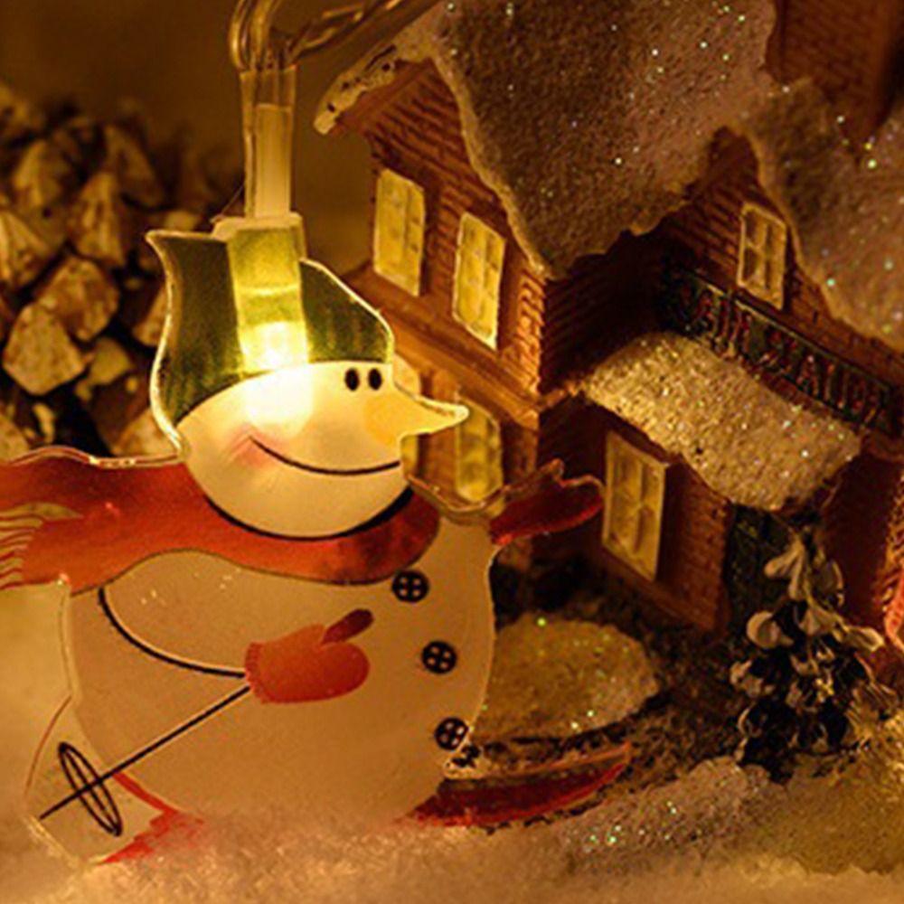 Snowman Christmas  Light String Santa Claus Xmas Ornaments Light Christmas Lights Strip  Home
