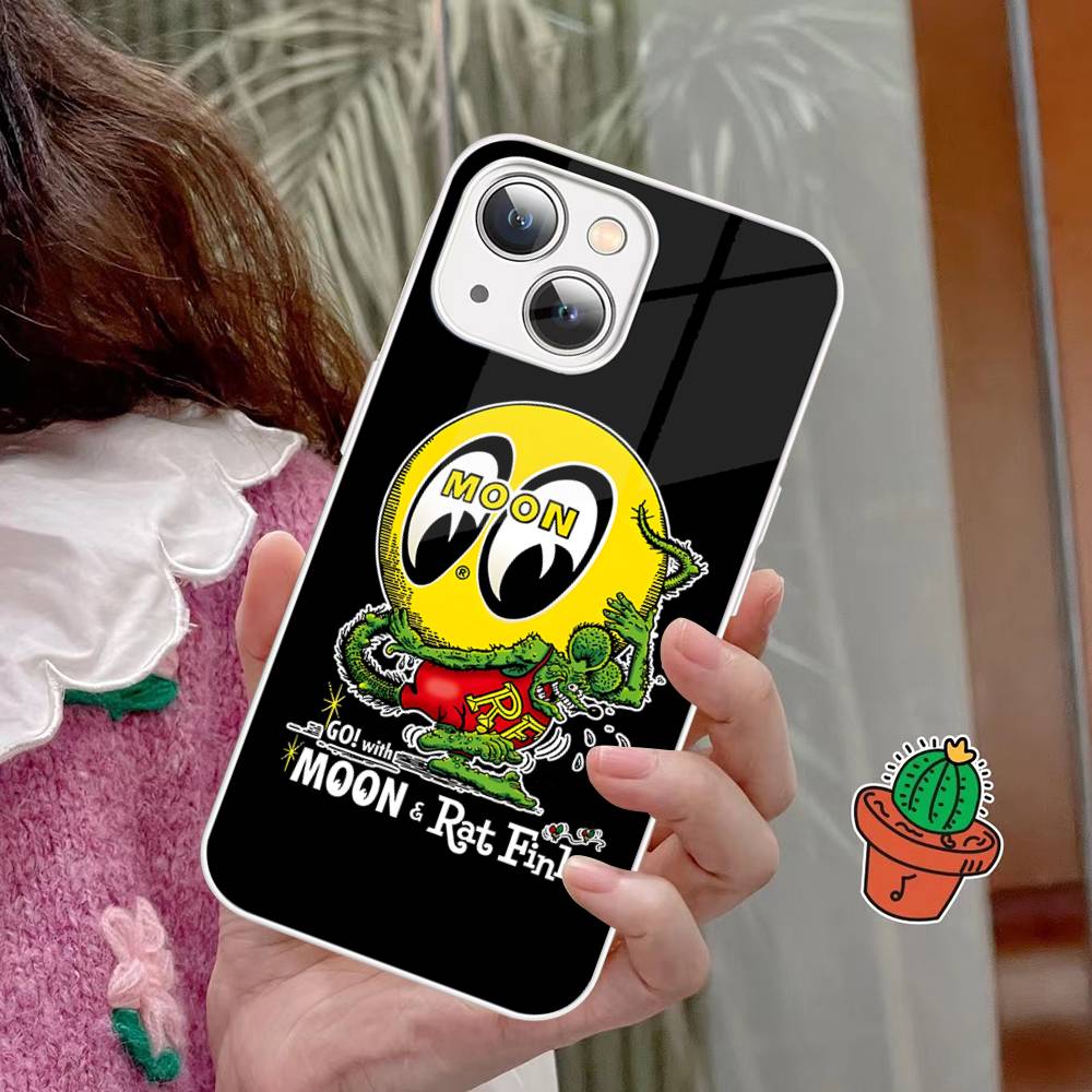 

M-Moon-eyes Phone Case Tempered Glass For iphone 14 13 12 11 Pro Mini XS MAX 14Plus X XS XR Fundas iphone XR
