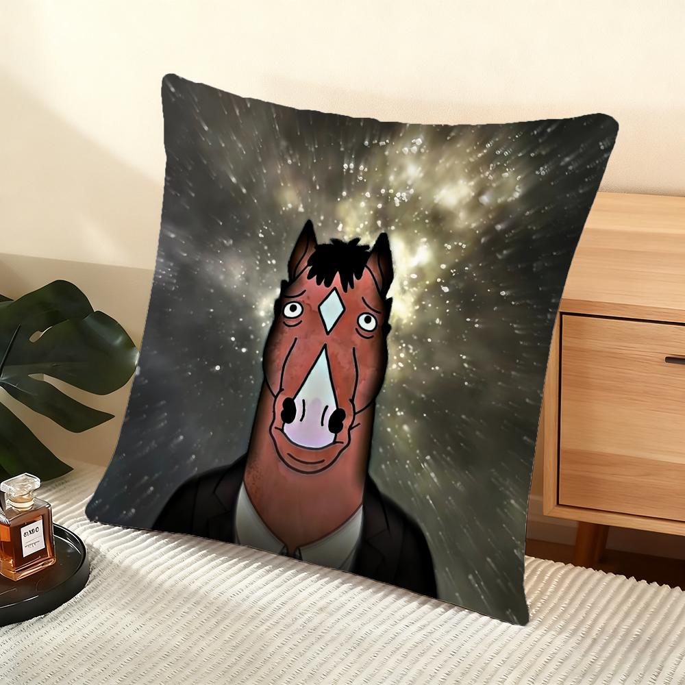 Bojack H-Horseman Cushion Cover Soft Short Plush Pillow Cover Smooth Cozy Texture Aesthetic Cushion Case Home Decor