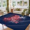 Boston Red Sox Design Crystal Velvet Rug Soft Decorative Mat for Bedroom Entrance
