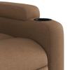 Recliner Chair with Lift Assist Brown Fabric