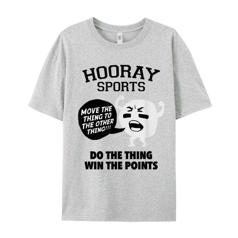 All Cotton Design Tops Tees Funky Short Sleeve Unisexs Tshirts Hooray Sports Do The Thing Slogan Christmas Tops Shirt Round Collar