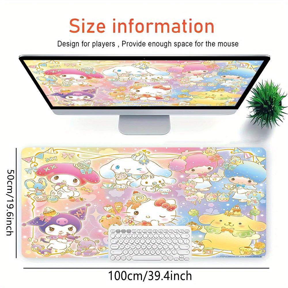 Sanrio Characters Themed XXL Mouse Pad - Non-slip Rubber Desk Mat for Gaming and Office Use, Multi-Function Keyboard  0826071a