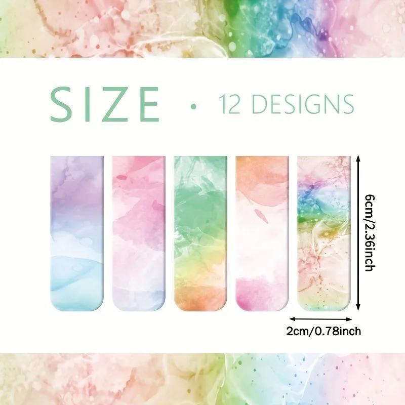 

12 Pcs Style Magnetic Bookmarks with Various Patterns Magnetic Reading Bookmarks Page Clipping Marker