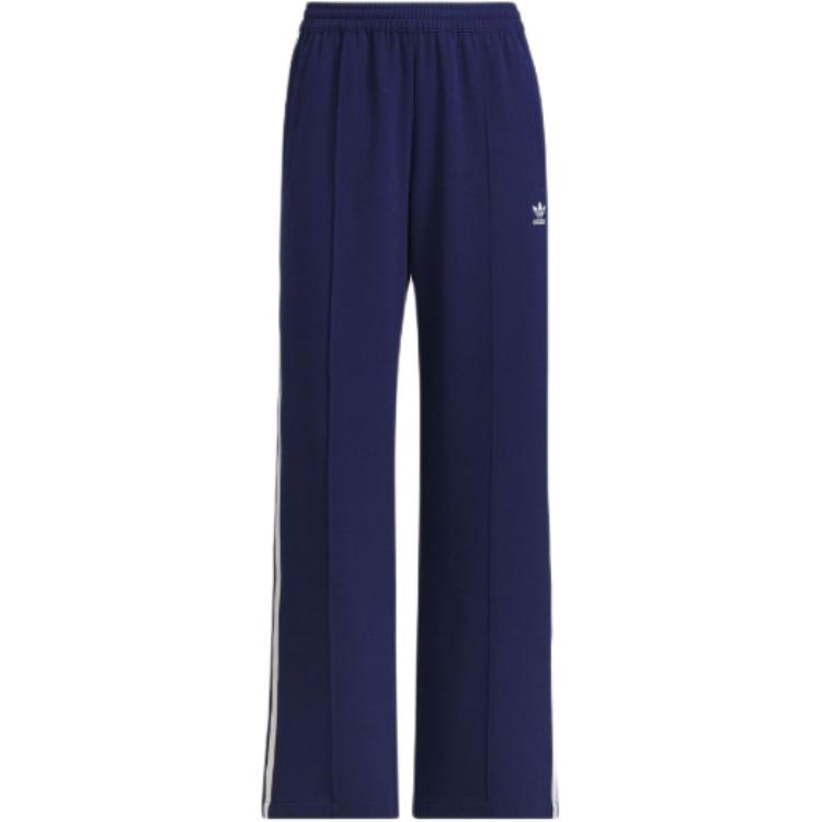Adidas Originals Women s Trefoil Retro Three Stripe Elastic Waist Straight Leg Track Pants Dark Blue JX2805 XL