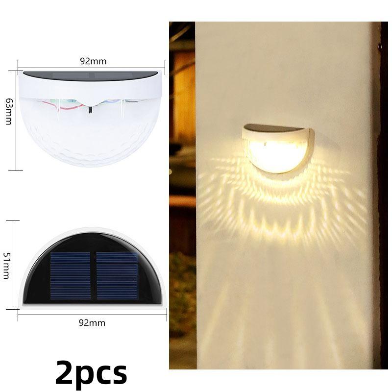 2Pack LED Solar Light Outdoor Wall Lamps Energy Garden Lamps Waterproof Solar Fence Lamp Decoration Festoon
