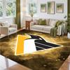 Pittsburgh Penguins Design Crystal Velvet Rug Soft Decorative Mat for Bedroom Entrance