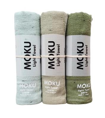 Contex MOKU <59512-90> Face Towels, Medium, Set of 3 (Mint, Khaki, Green)