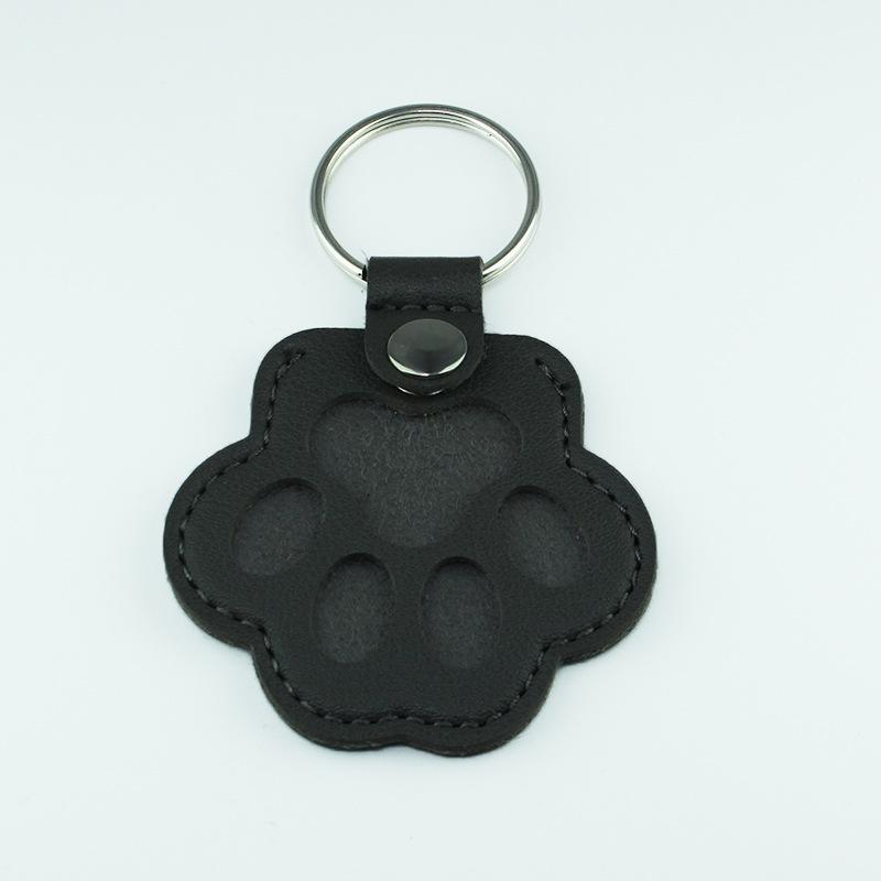 In-Stock Pet Hair Keepsake Keychain: Cute Cat Paw Print Storage Case