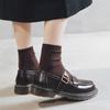 fashion 2024 Spring and Autumn New Jk Uniform Shoes British Style Retro Fashion Solid Color Casual Single Shoes Mary Jane Shoes Lolita