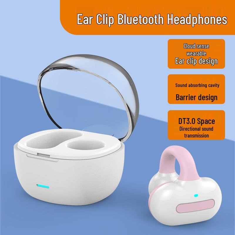 Wireless Bluetooth Earbuds, Non-In-Ear, Touch Control, Long Standby, Sport Ear Clip Style, Single Ear