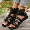 Große Größe Flache Unterseite Casual Sandalen Sommer Neue Ausgehöhlte
