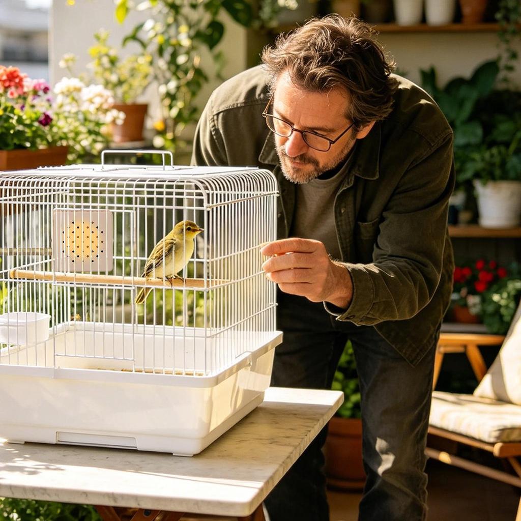 Bird Heater Constant Temperature Auto Timer Rapid Heating Reptile Enclosure Warmer For Cockatiels Conure Finches Small Animals