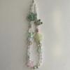 Summer Bling Phone Strap Lanyard  Pigeon Bead DIY Key Chain Pendant For iPhone 13Mini Vivo Oppo Books Cute Flower Case