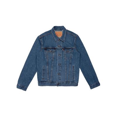 Levis Solid Color Casual Single Button Denim Jacket Men Jackets Dark-Blue 72334-0136
