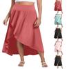Women's Fashionable Casual Plus Size Split Hem Long Skirt