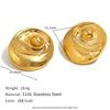 MamacitaSlay Unique Design 18K Gold Plated Stainless Steel Asymmetric Earrings Banquet Waterproof Jewelry Women's Charm Gift