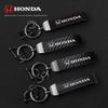 Honda Calfskin Car Keychain Zinc Alloy Auto Keyring Accessories For Honda civic accord fit jazz pilot CRV odyssey passport city OC3
