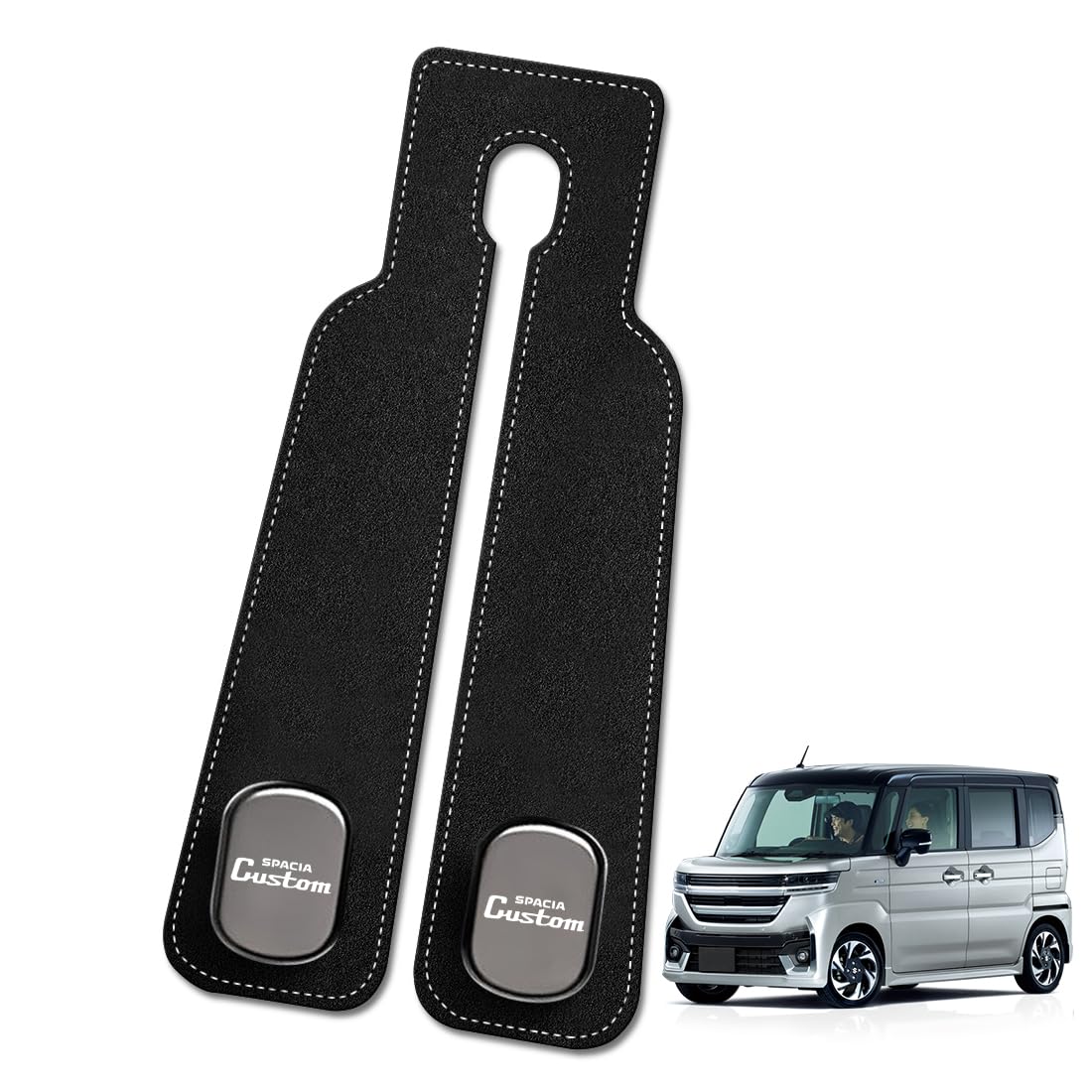 LUTU Spacia Custom Car Seat Exclusive Logo Hidden Metal Double Fits Front and Interior Headrest Car Hooks Hooks, Design, Hooks, Hooks, Rear, чёрный