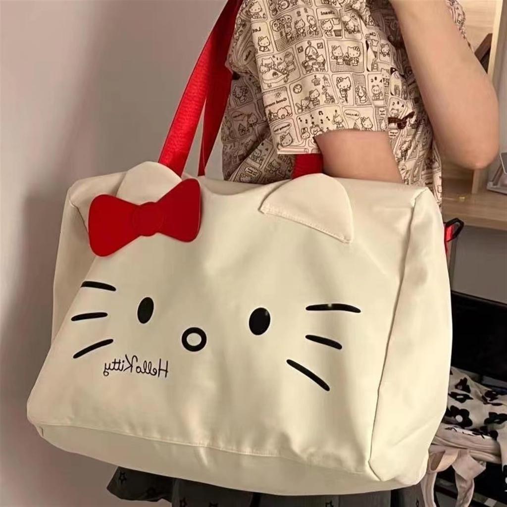 Hello My Cinnamoroll Boston Gym Sports Large Travel School Training Stylish Kitty, Melody, Bag, Bag, Bag, Carry-on Bag, Capacity, Bag, Foldable, Trip,