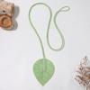 Bohemian Woven Curtain Tiebacks with Tassel, Leaf, and Wood Bead Decor