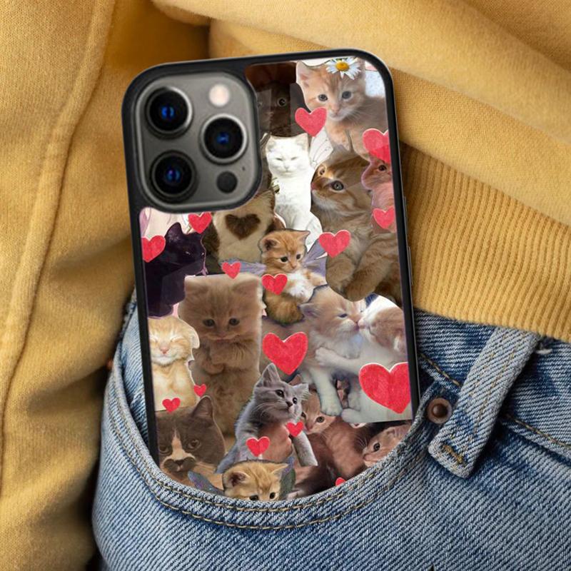 The Most Delightful Cat Soft Phone Case for iPhone 17 Air 16e Pro max 15 Pro 13 14 Plus 11 12 MagSafe Magnetic Coque