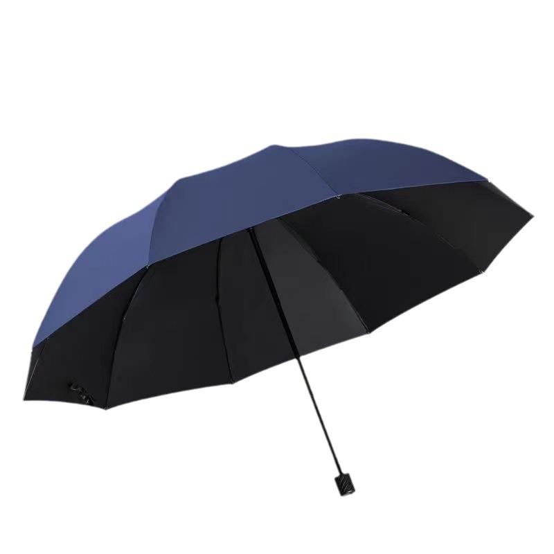 Extra Large Folding Umbrella for Two or Three People - Dual-Use for Sun and Rain with Sunscreen Sunshade