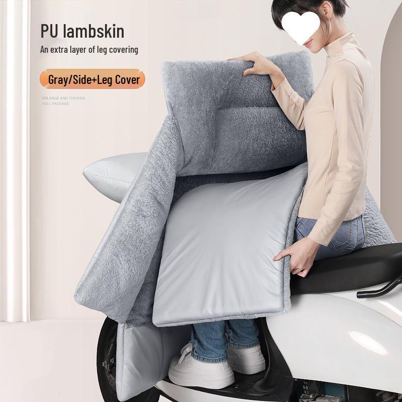 Winter Windproof Rainproof Electric Vehicle Blanket: Thick Fleece, Waterproof Motorcycle Cover